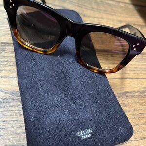 CELINE sunglasses black/ tortoise color